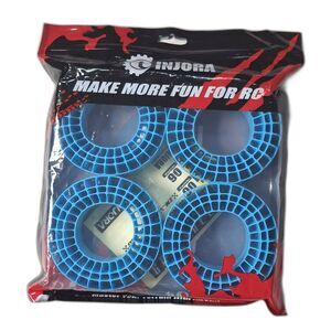 New INJORA 9" RC Crawler Silicone Rubber Tire Inserts (4-Pack, Blue)